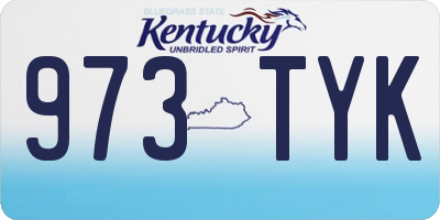 KY license plate 973TYK