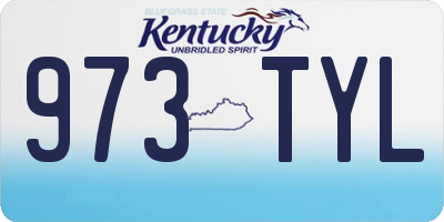KY license plate 973TYL