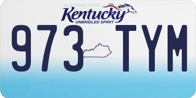 KY license plate 973TYM