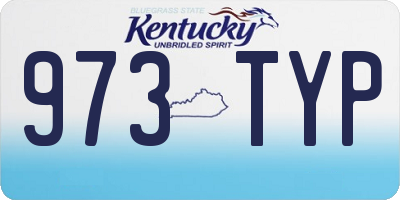 KY license plate 973TYP