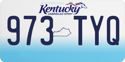 KY license plate 973TYQ