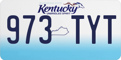KY license plate 973TYT
