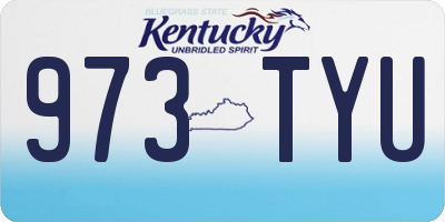 KY license plate 973TYU