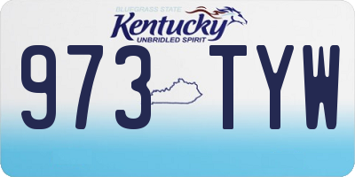 KY license plate 973TYW