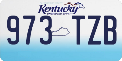 KY license plate 973TZB