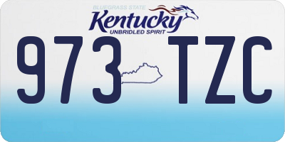 KY license plate 973TZC