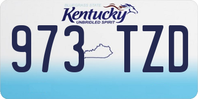 KY license plate 973TZD