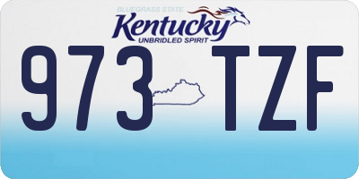 KY license plate 973TZF