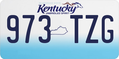 KY license plate 973TZG