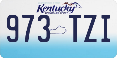 KY license plate 973TZI