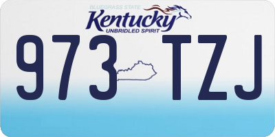 KY license plate 973TZJ