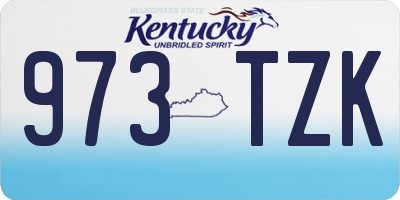 KY license plate 973TZK