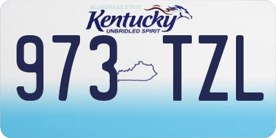 KY license plate 973TZL