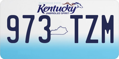 KY license plate 973TZM
