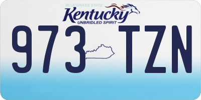 KY license plate 973TZN