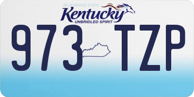 KY license plate 973TZP