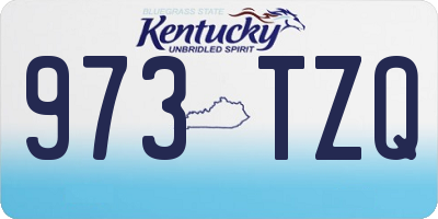 KY license plate 973TZQ