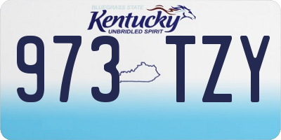 KY license plate 973TZY