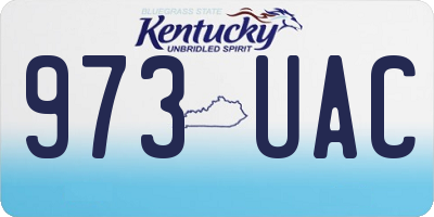 KY license plate 973UAC
