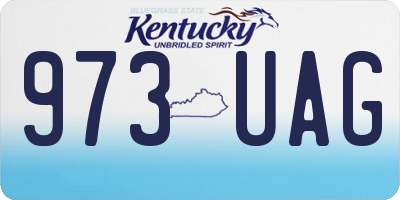 KY license plate 973UAG