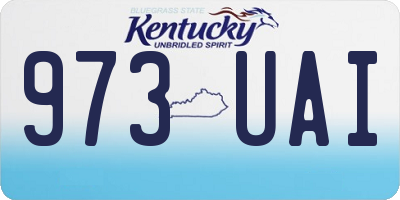 KY license plate 973UAI