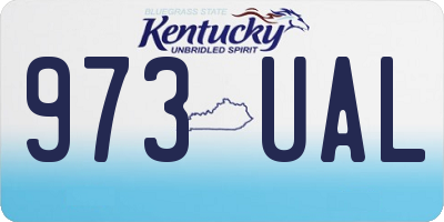 KY license plate 973UAL