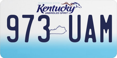 KY license plate 973UAM