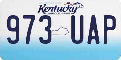 KY license plate 973UAP