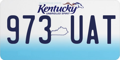 KY license plate 973UAT