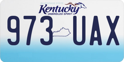 KY license plate 973UAX