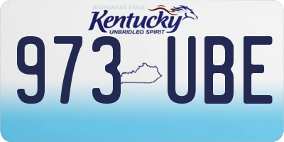 KY license plate 973UBE