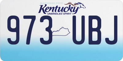 KY license plate 973UBJ