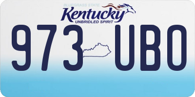 KY license plate 973UBO