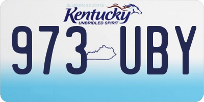 KY license plate 973UBY