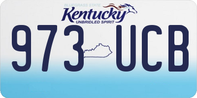KY license plate 973UCB