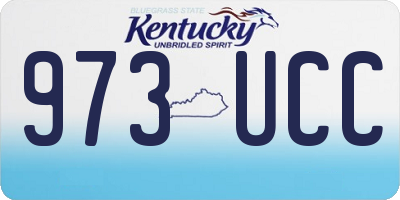 KY license plate 973UCC