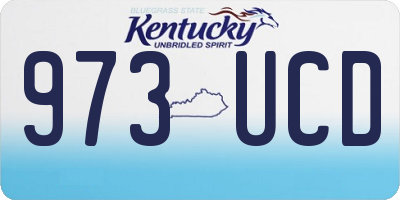 KY license plate 973UCD