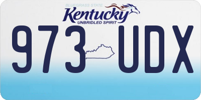 KY license plate 973UDX