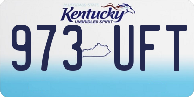 KY license plate 973UFT