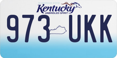 KY license plate 973UKK