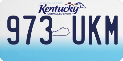 KY license plate 973UKM