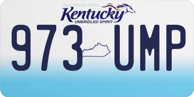 KY license plate 973UMP