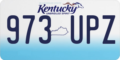 KY license plate 973UPZ