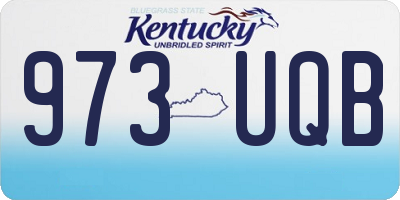 KY license plate 973UQB