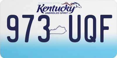 KY license plate 973UQF