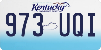 KY license plate 973UQI