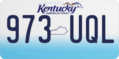KY license plate 973UQL