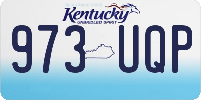 KY license plate 973UQP