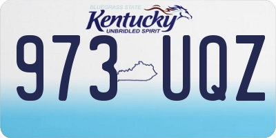 KY license plate 973UQZ