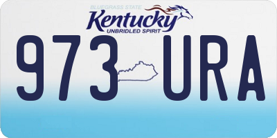 KY license plate 973URA